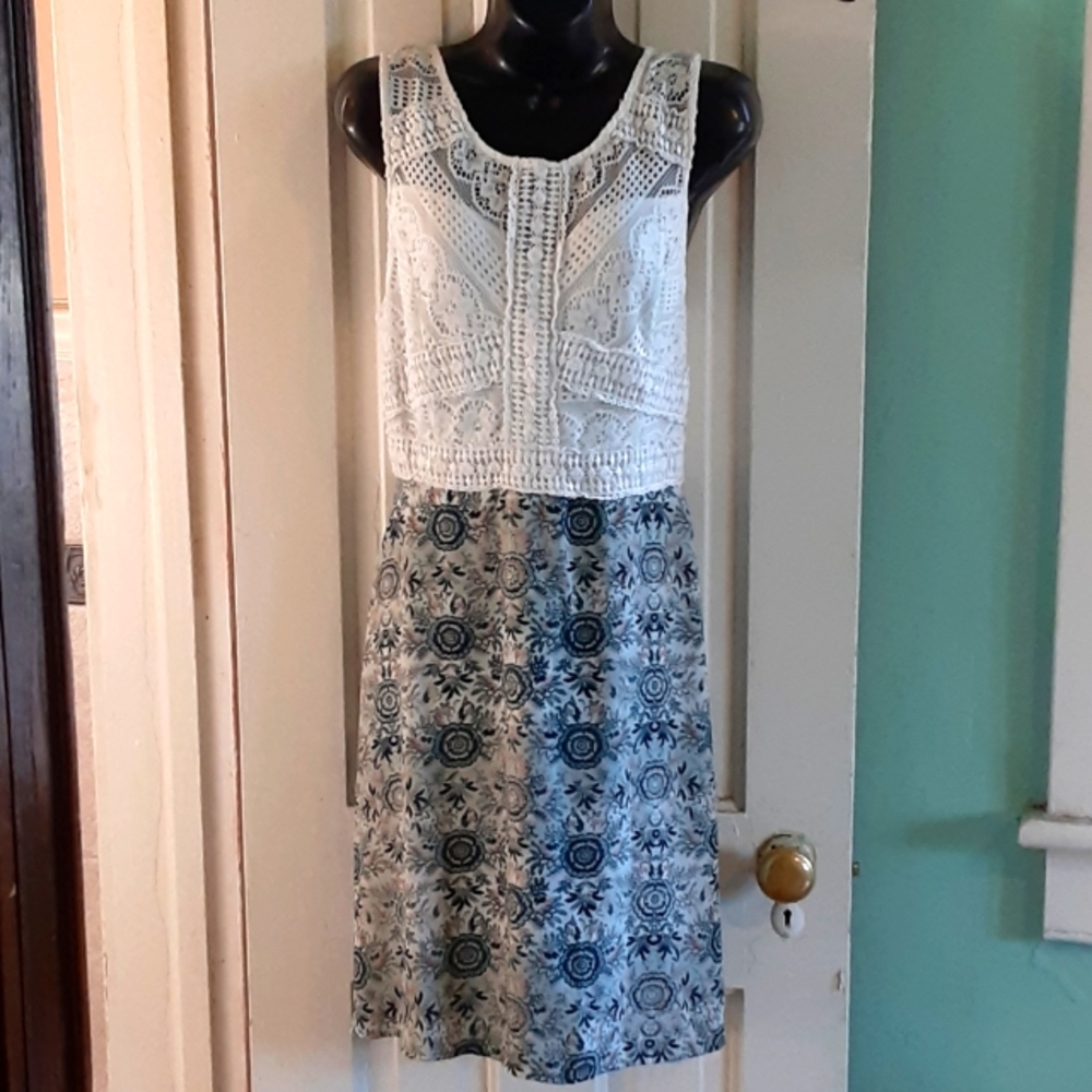 Maurice's EUC Crochet Neck Dress L XL